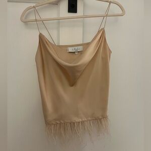 L’Academie tank with feathers size XS